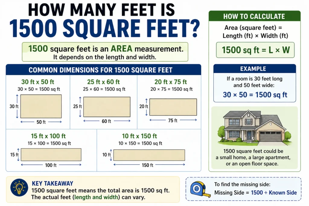 how many feet is 1500 square feet