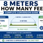 8 meters is how many feet