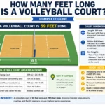 how many feet long is a volleyball court