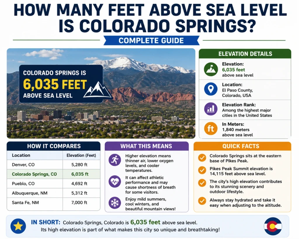 how many feet above sea level is colorado springs