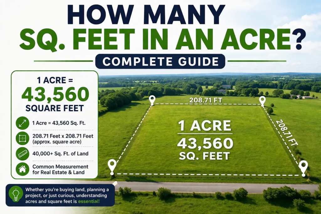 how many sq. feet in an acre