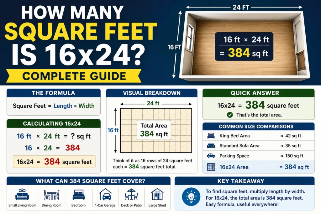 How Many Square Feet Is 16x24? Complete Guide