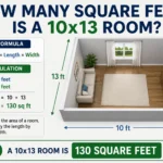 how many square feet is a 10x13 room