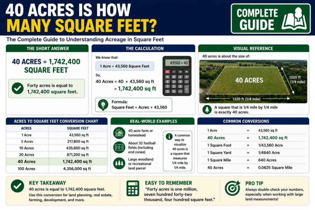 40 acres is how many square feet