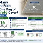 how many square feet does one bag of concrete cover